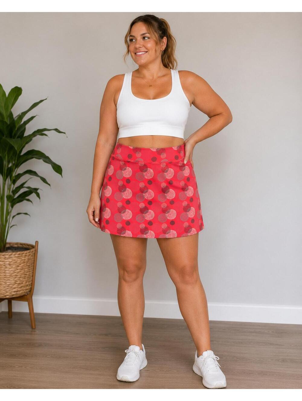 Chase 54 XL Golf‎ Skort Coral Pink Floral Print Athletic Tennis Pickleball Skirt